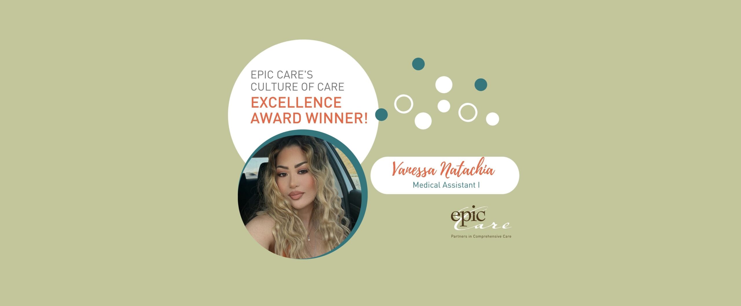 Epic Care’s Culture of CARE Excellence Award Winner! – Vanessa Natachia
