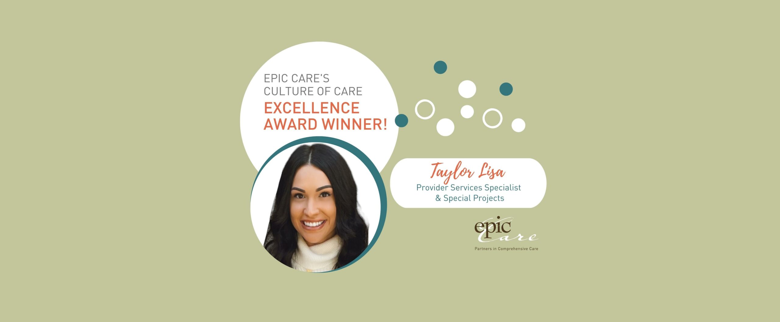 Epic Care’s Culture of CARE Excellence Award Winner! – Taylor Lisa
